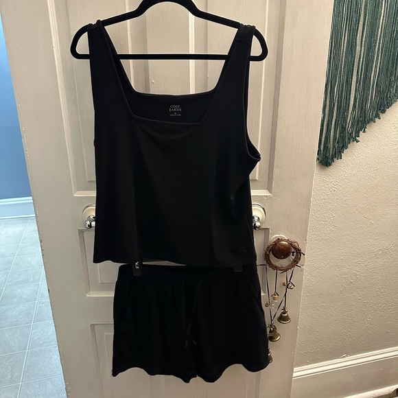 Cozy Earth Bamboo Square Neck Top and Shorts Set - Picture 2 of 6